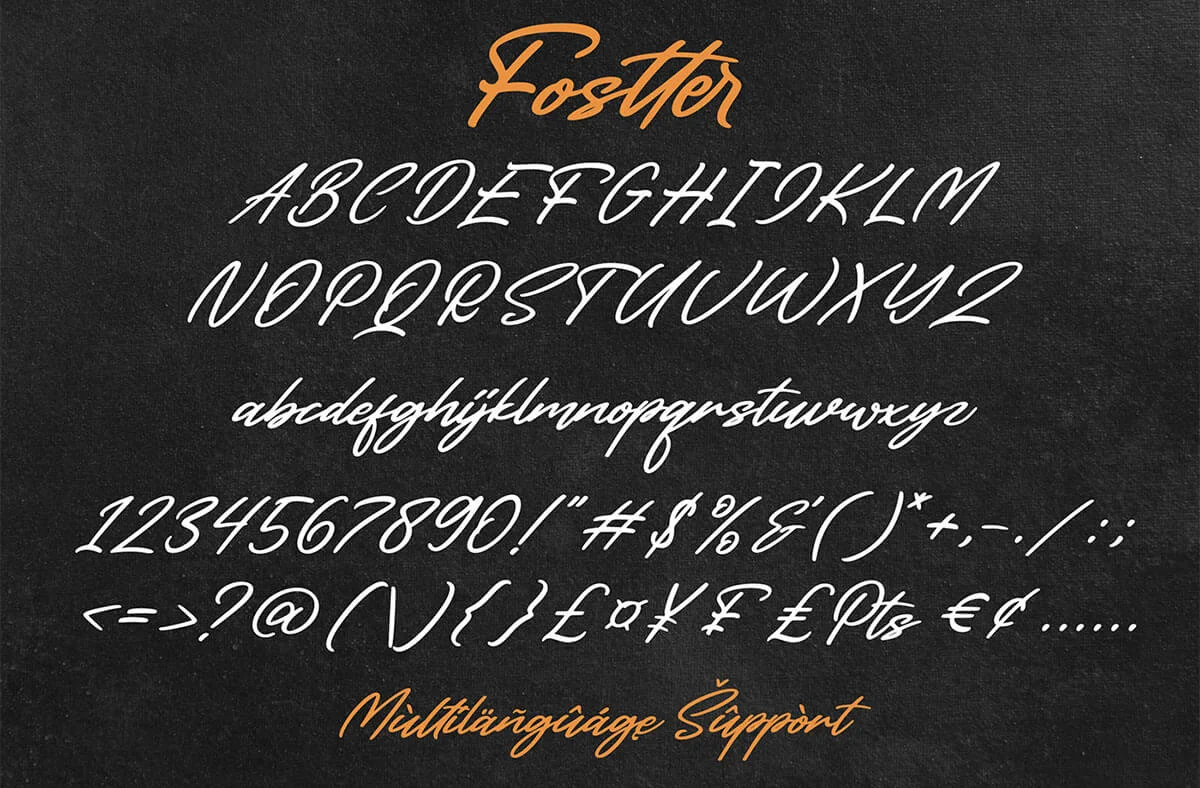 Fostter Script Font Preview 4