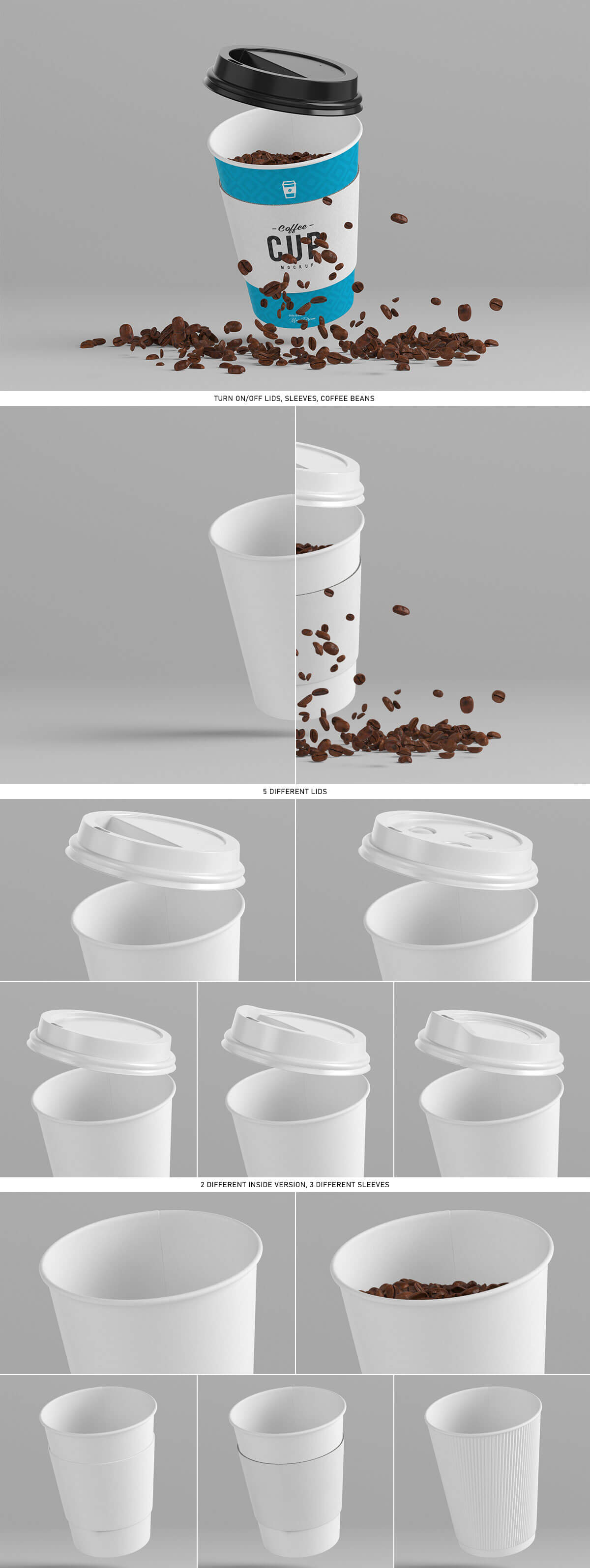 Free 8oz Coffee Cup Mockup