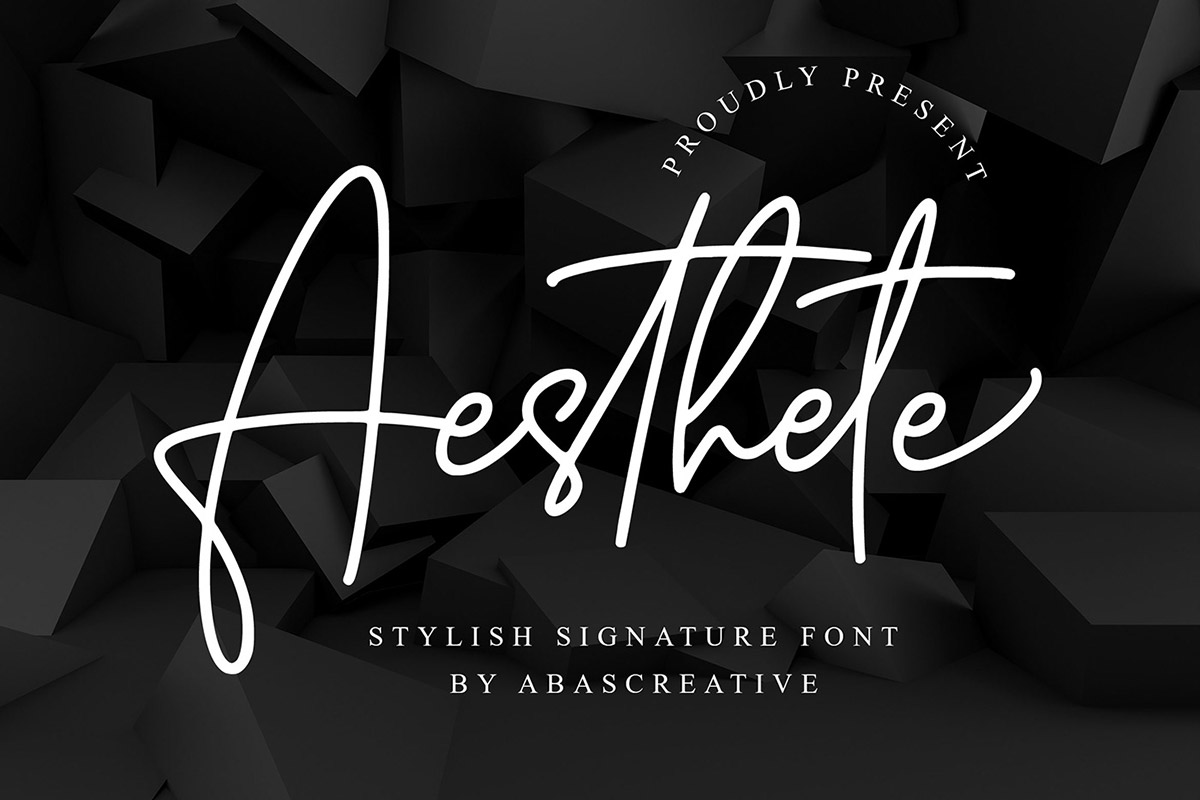 Free Aesthete Signature Font