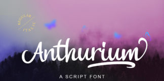 Free Anthurium Script Font