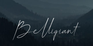 Free Belligiant Signature Font