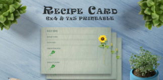 Free Dark Recipe Card Printable V34