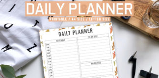 Free Floral Daily Planner Printable V3