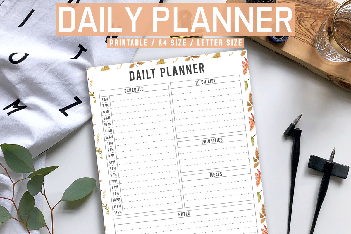 Free Floral Daily Planner Printable V3
