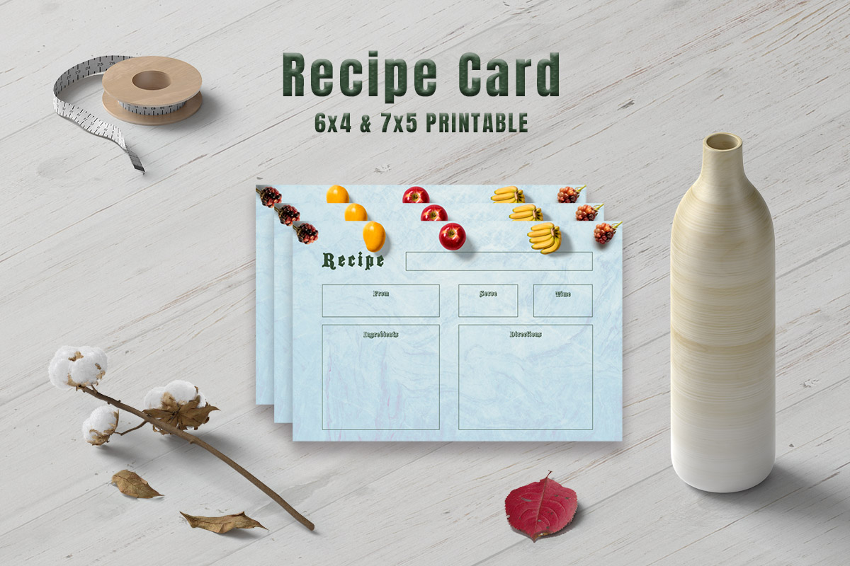 Free Fruits Recipe Card Template