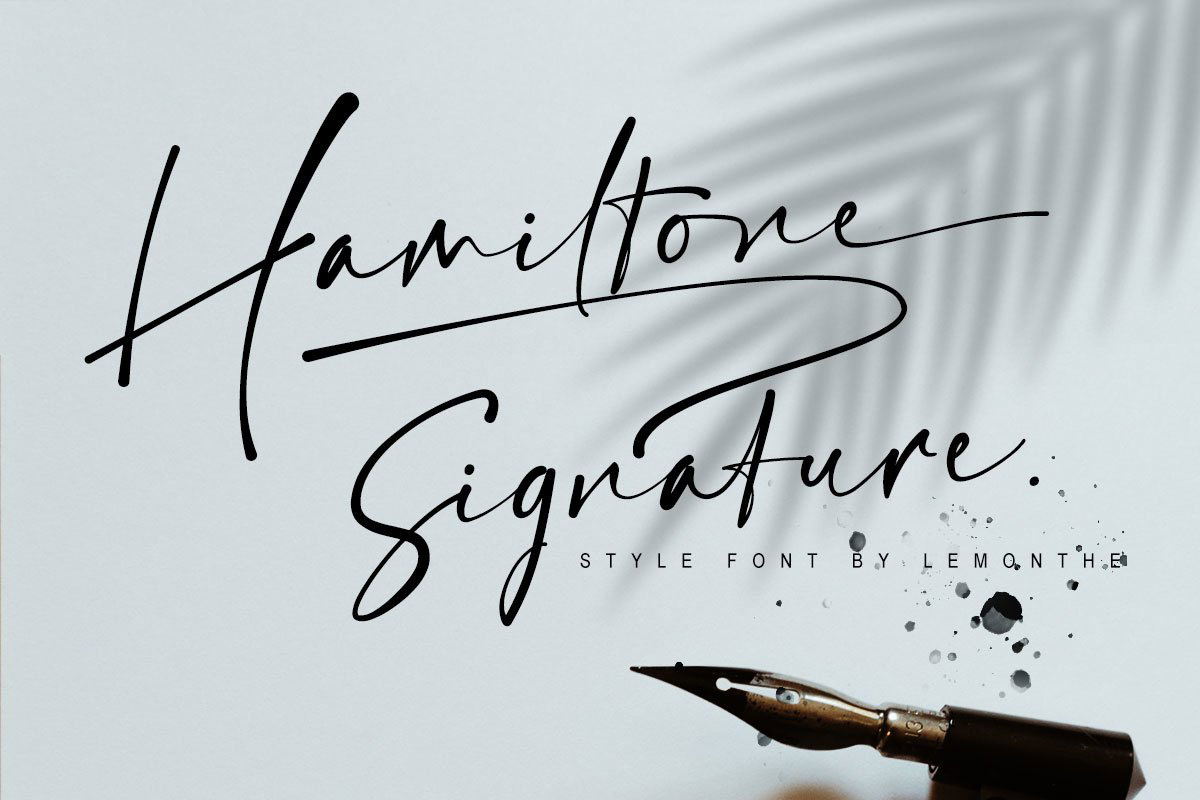 Free Hamiltone Signature Font