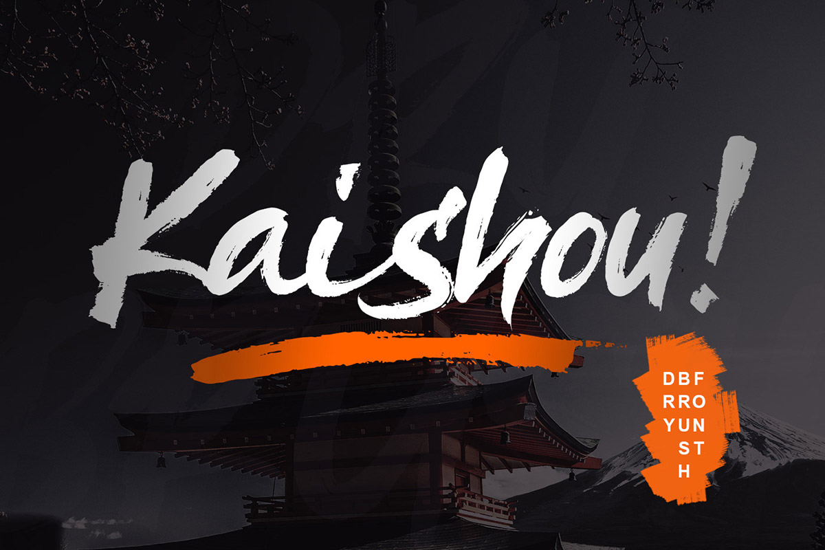 Free Kaishou Brush Font