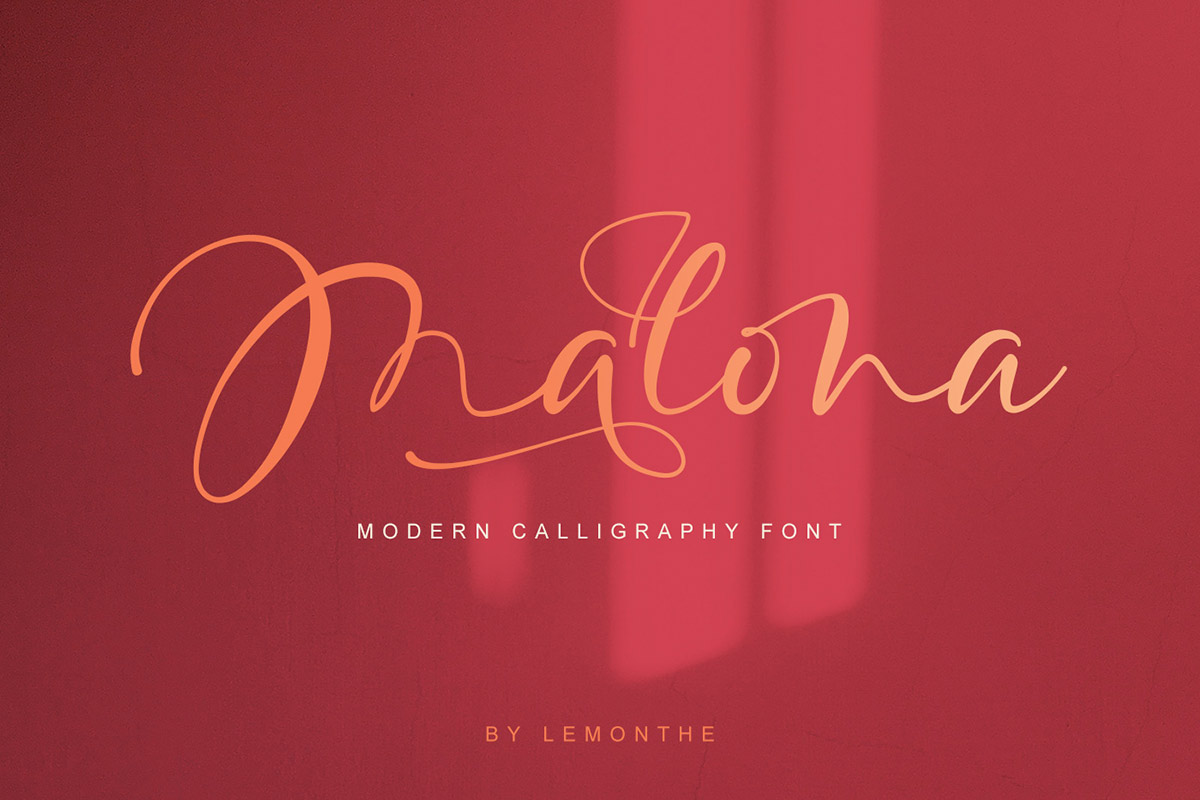 Free Malona Calligraphy Font