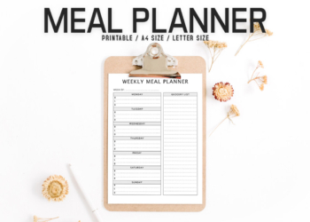 Free Minimal Meal Planner Template V2