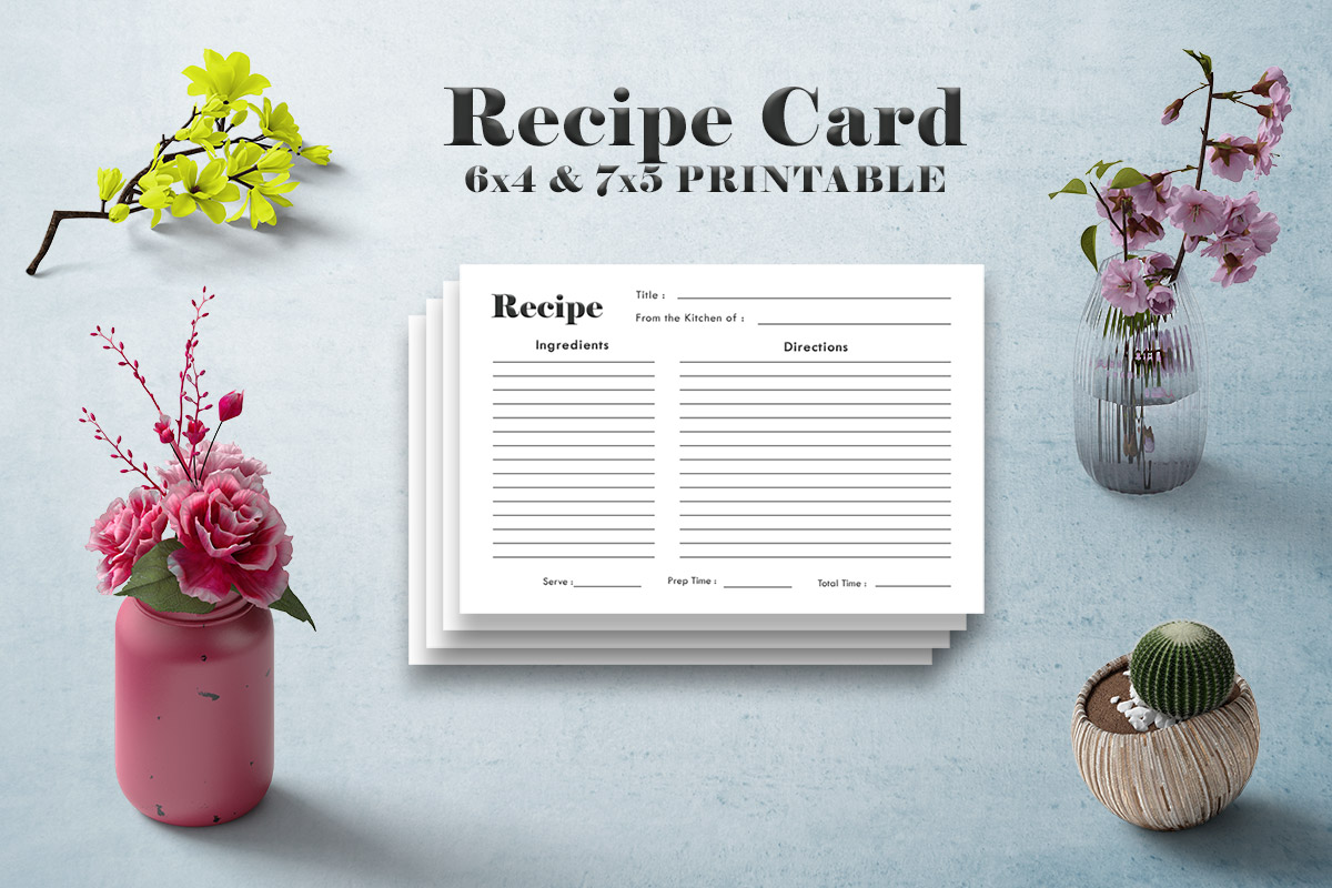 Free Minimal Recipe Card Template V1
