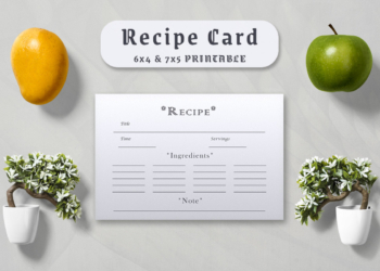 Free Minimal Recipe Card Template V3