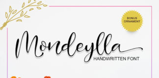 Free Mondeylla Handwritten Font