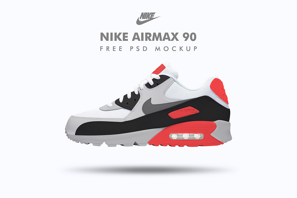 Free Nike Airmax 90 PSD Mockup