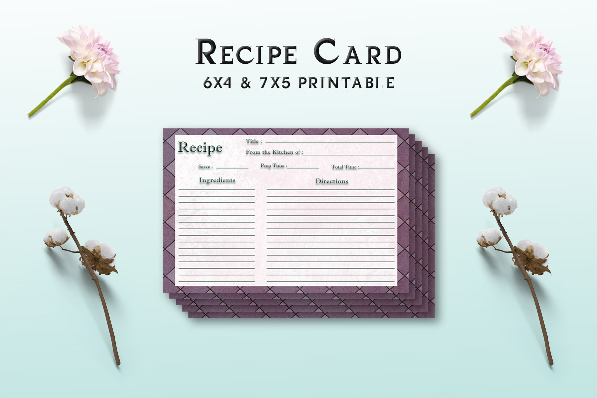 Retro Recipe Card Template V1