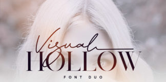 Free Visual Hollow Font Duo