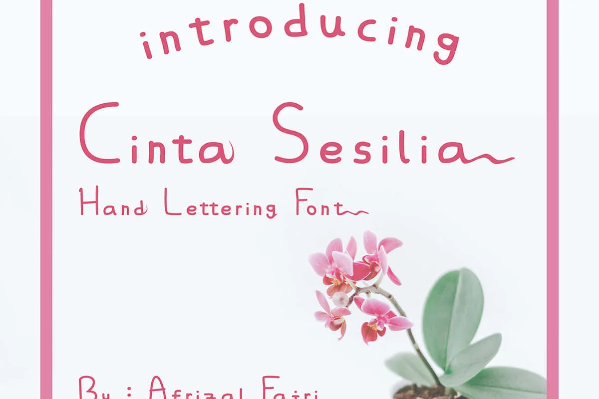 Cinta Sesilia Handwritten Font Preview 3