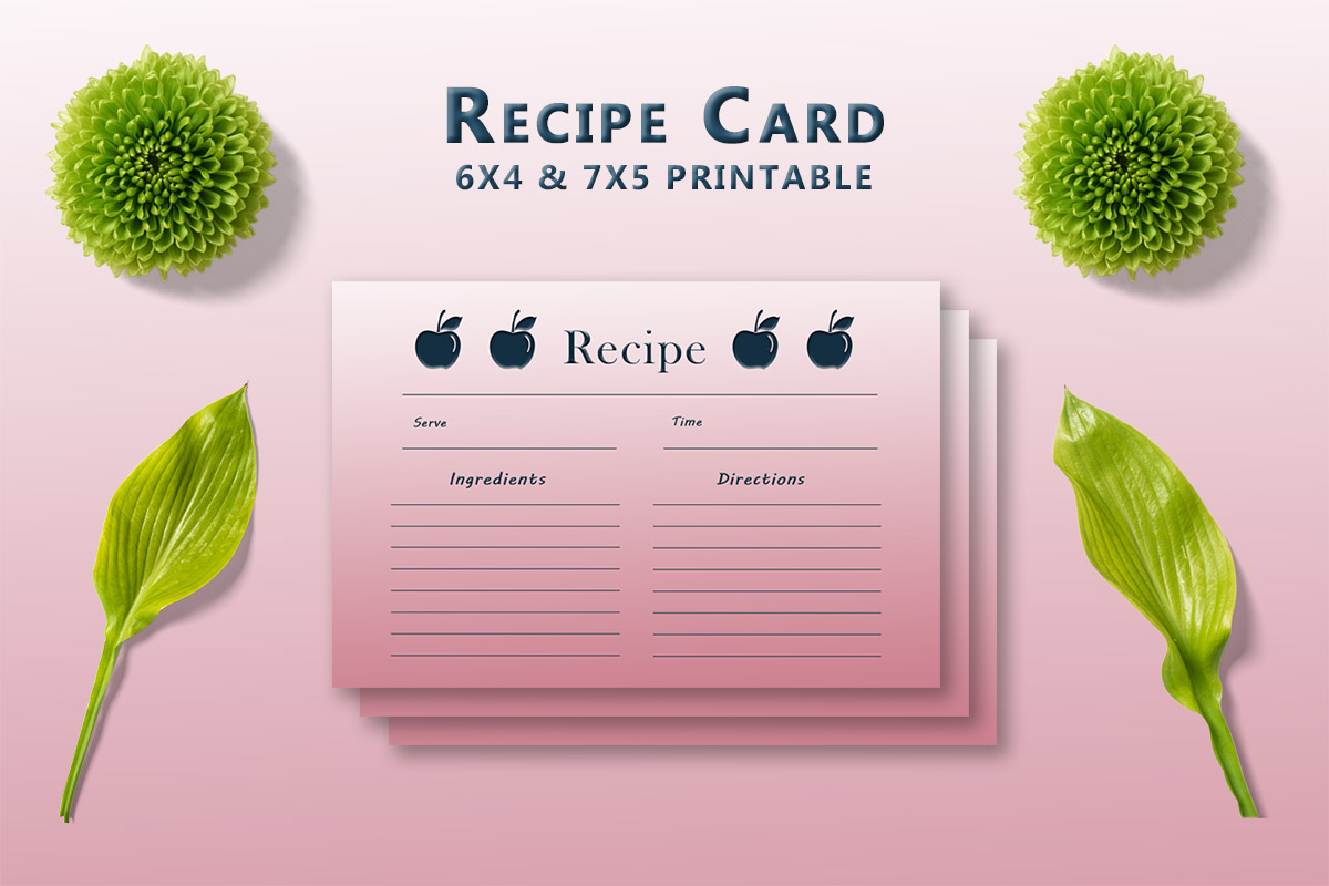 Free Apple Recipe Card Template