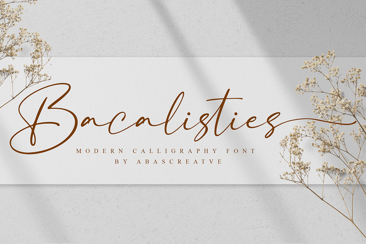 Free Bacalisties Calligraphy Font