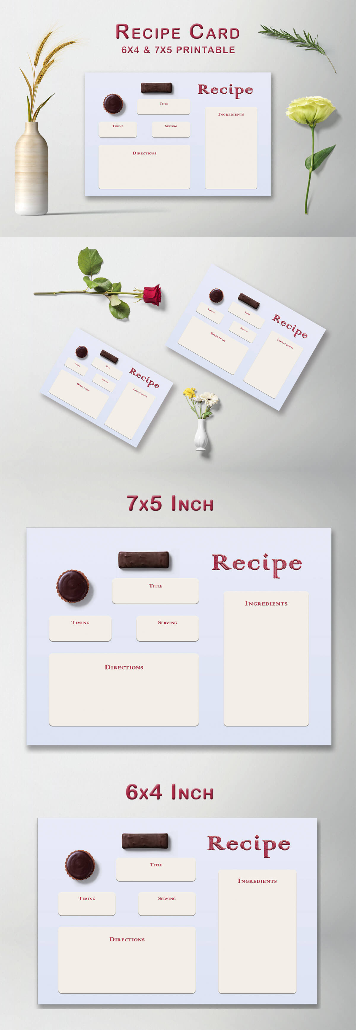 Free Choco Pie Recipe Card Template