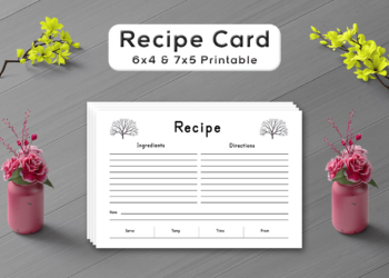 Free Deciduous Tree Recipe Card Template