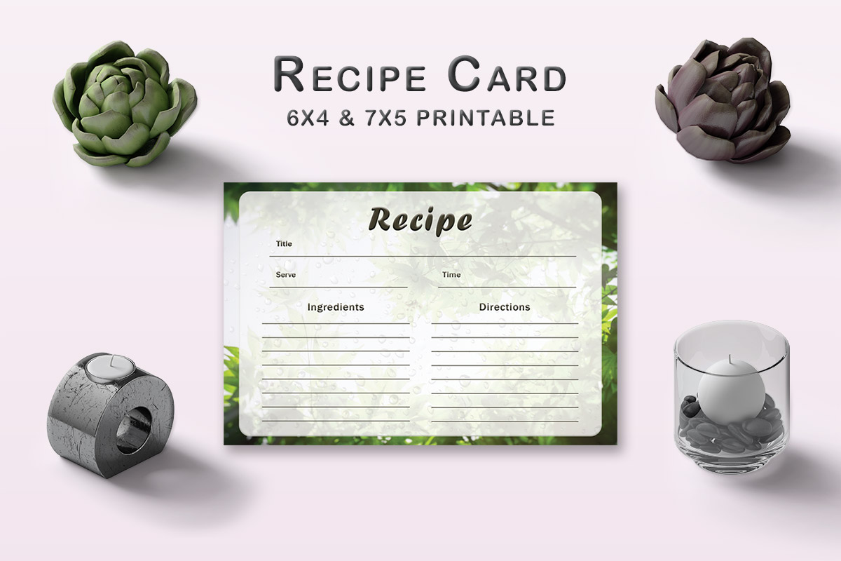 Free Forest Recipe Card Template