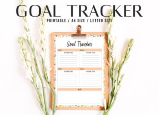Free Goal Tracker Printable