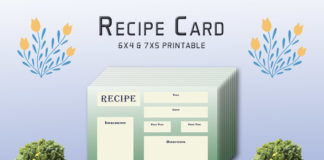 Ornate Recipe Card Template