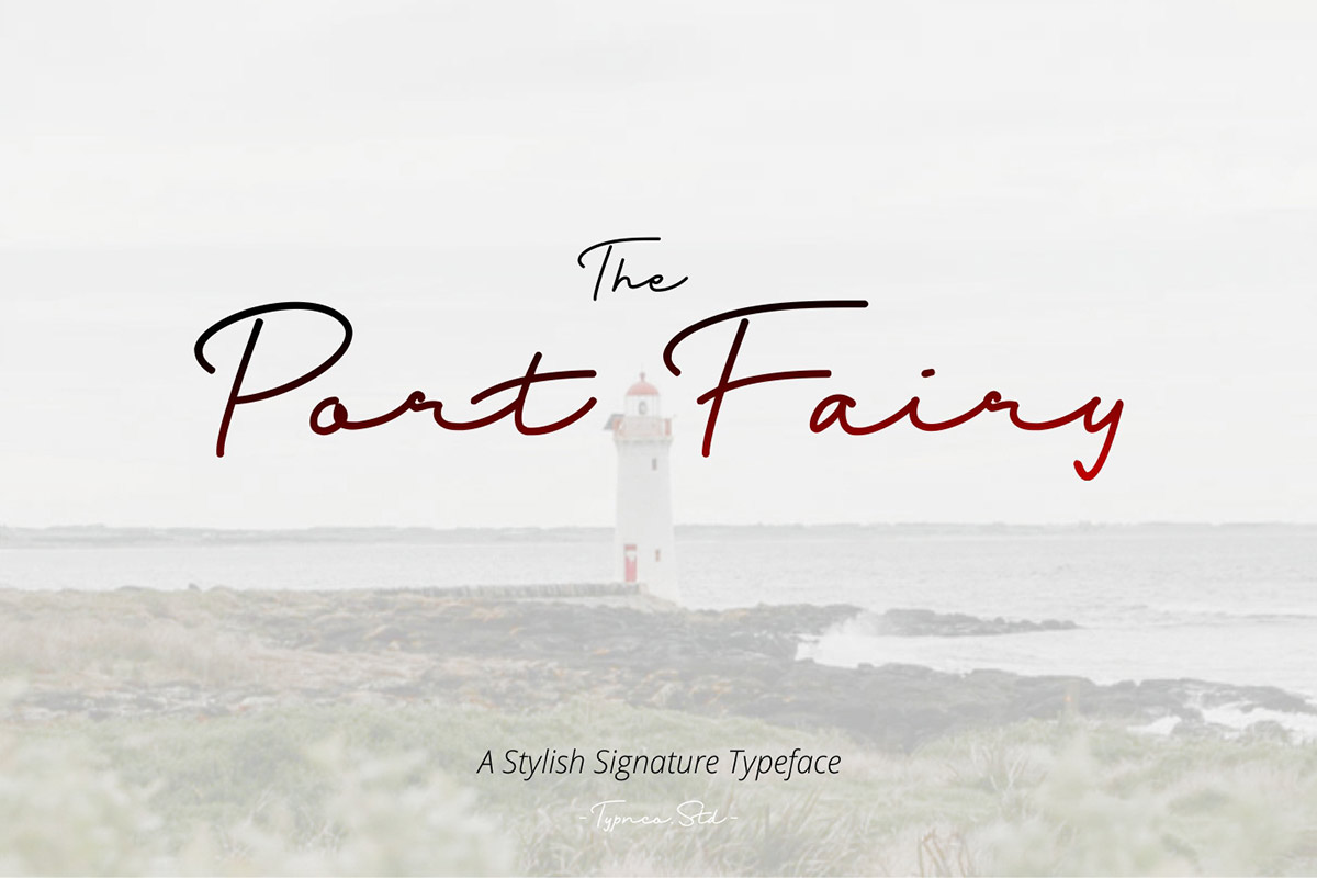 Free Port Fairy Signature Font