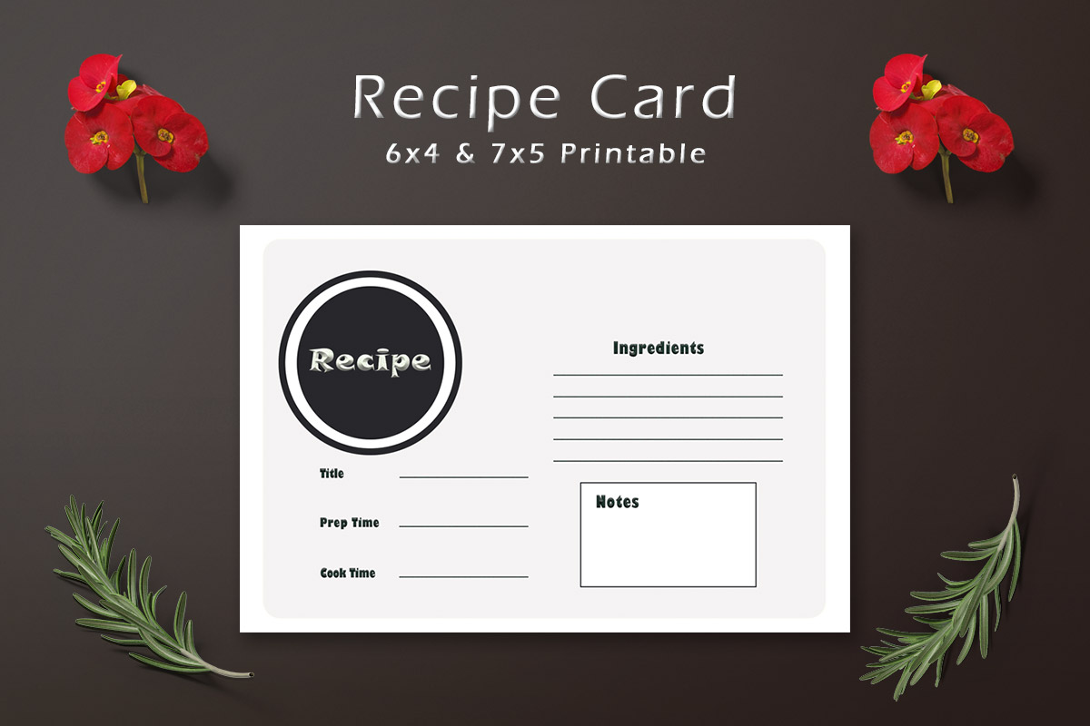 Simple Recipe Card Template
