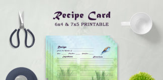 Free Sparrow Recipe Card Template