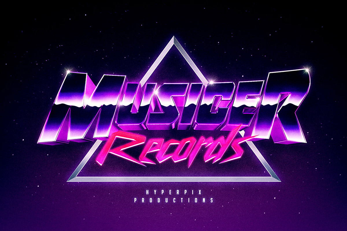 Free Synthwave 80s Text Effect