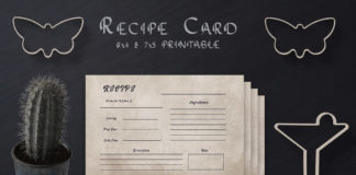 Free Tan Recipe Card Template