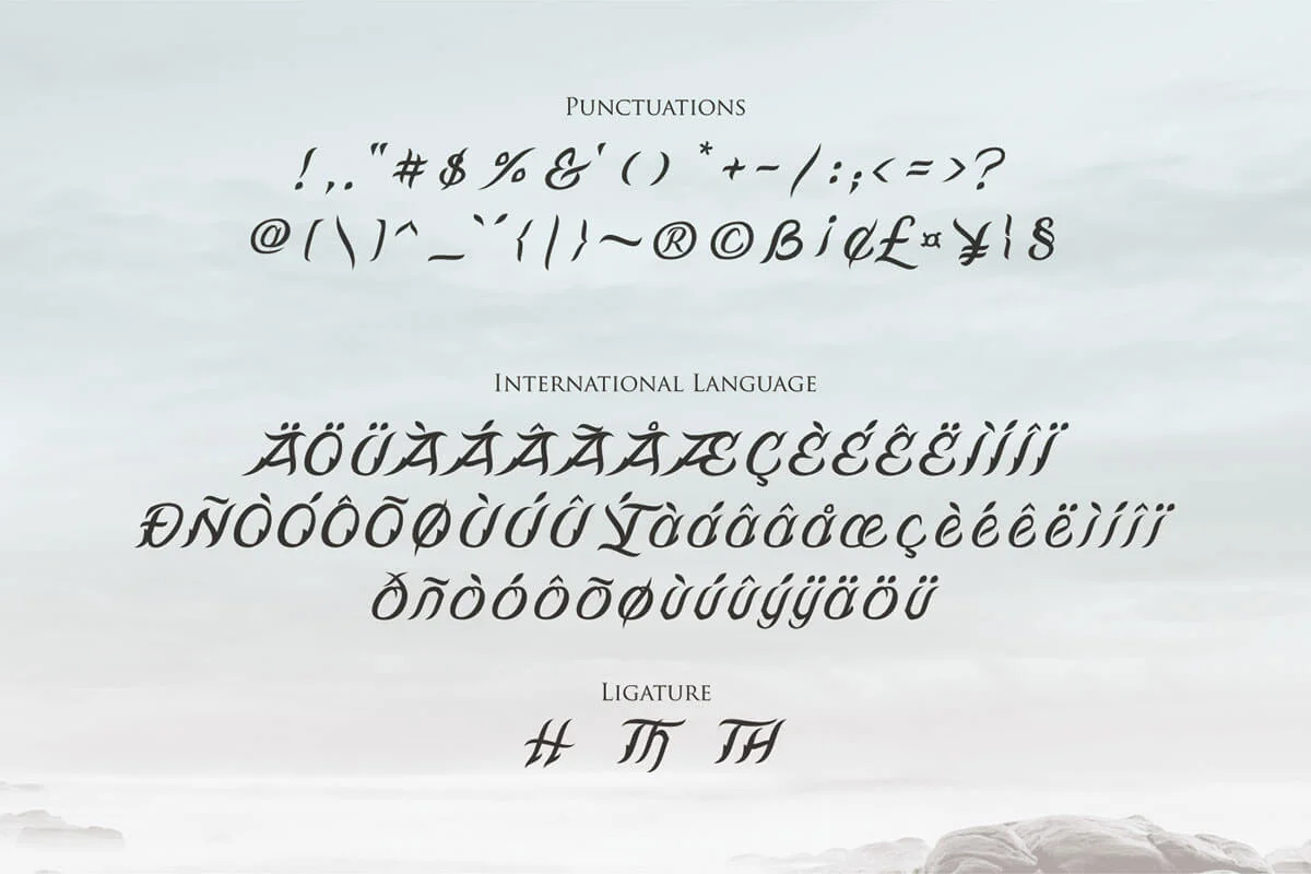 Rivandell Calligraphy Font Preview 3