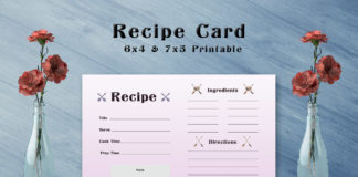 Free Arrow Recipe Card Template V1