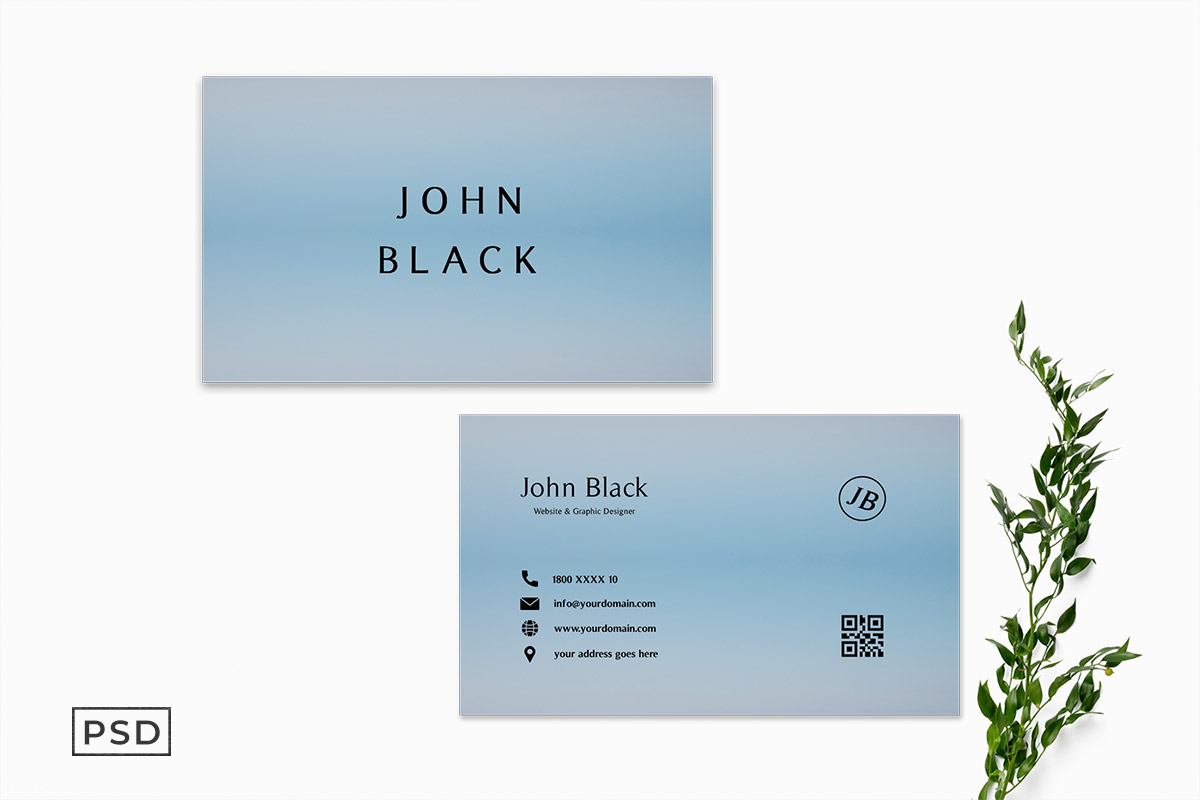 Free Blue Business Card Template