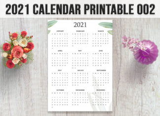Free Calendar 2021 Printable 002
