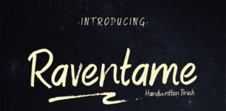Free Raventame Handwritten Brush Font