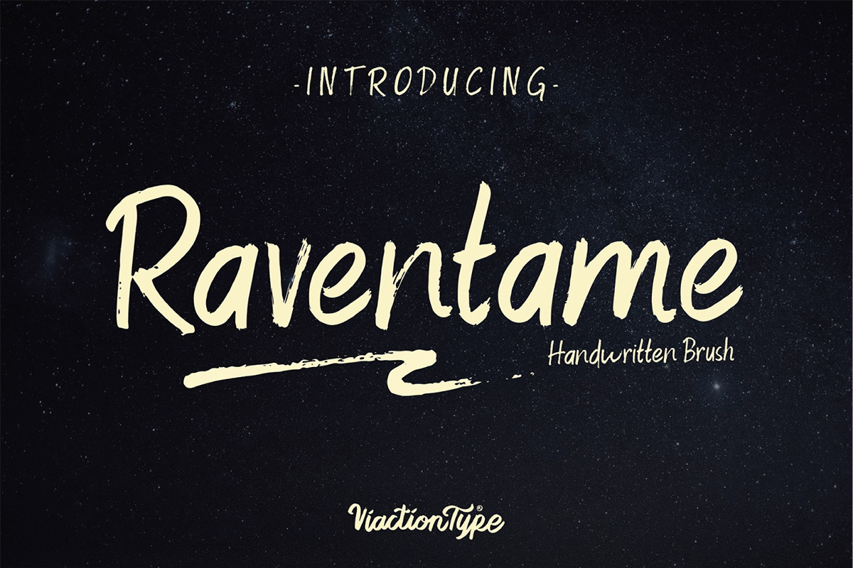 Free Raventame Handwritten Brush Font