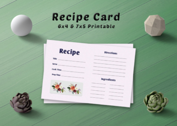 Free Simple Bouquet Recipe Card Template