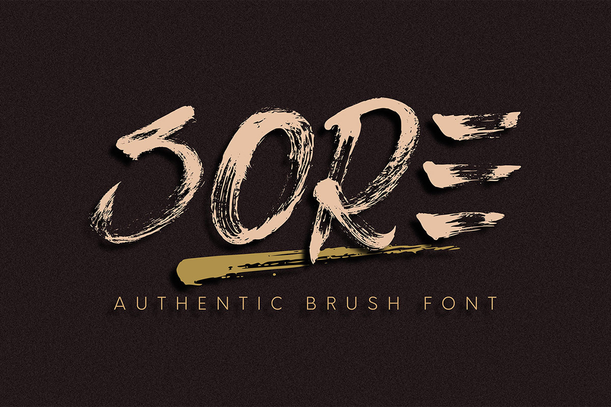 Free Sore Brush Font