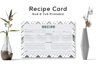 Free Stippled Pattern Recipe Card Template