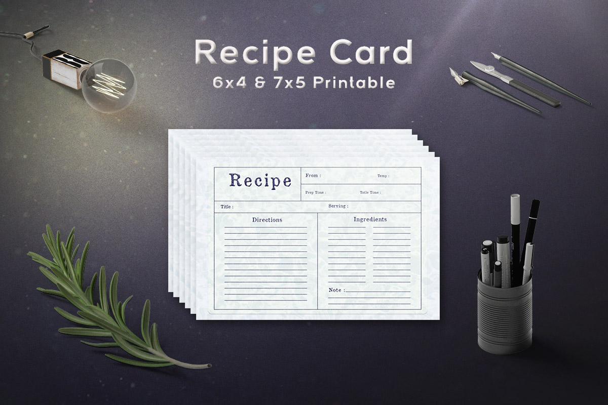 50+ Free Recipe Card Template For Kitchen