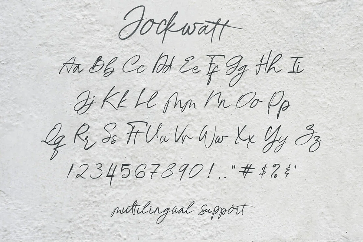 Jockwatt Handwritten Font Preview 3