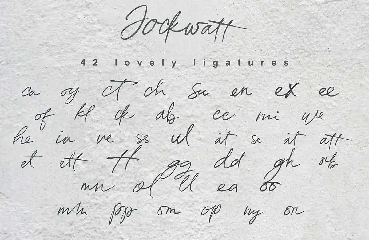 Jockwatt Handwritten Font Preview 4
