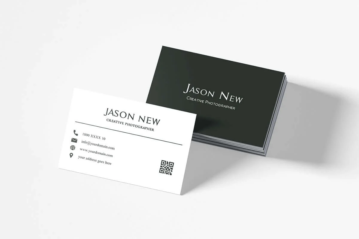 Minimal Green Business Card Template Preview 1