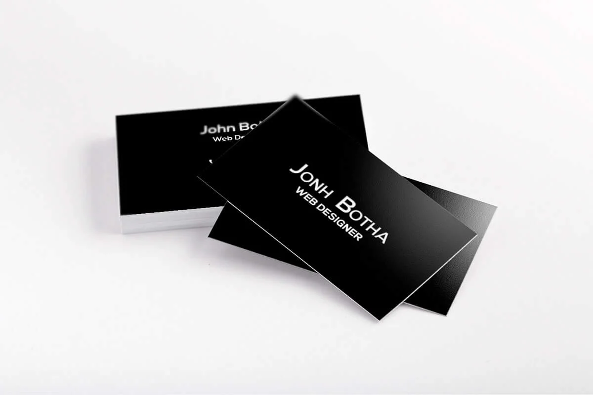 Simple Black Business Card Template V2 Preview 1