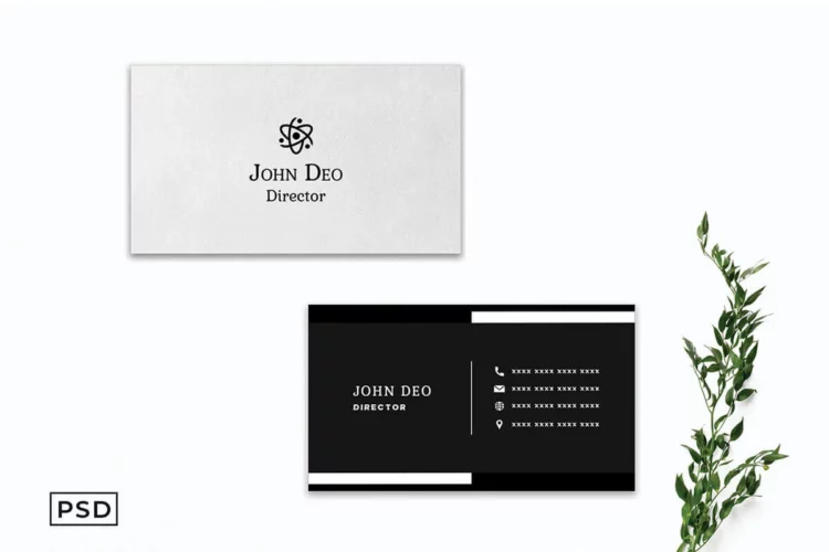 Black and White Creative Business Card Template Feature Image