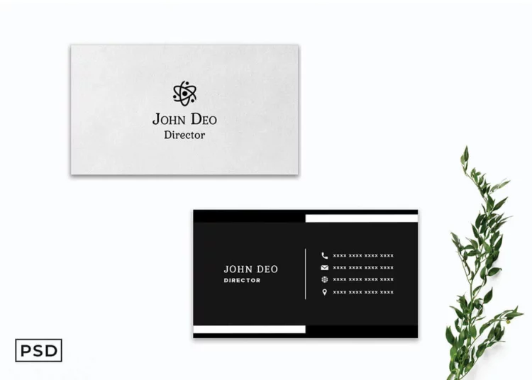 Black and White Creative Business Card Template Feature Image