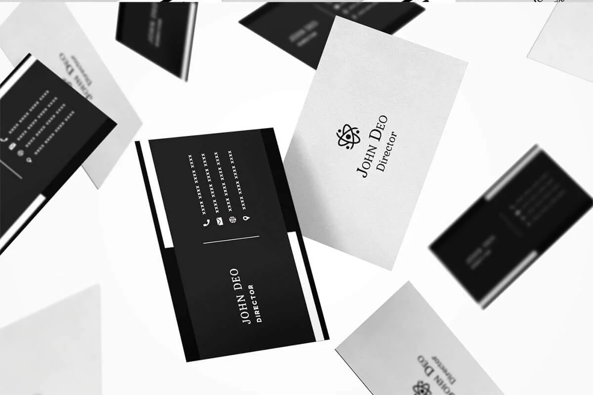 Black and White Creative Business Card Template Preview 3
