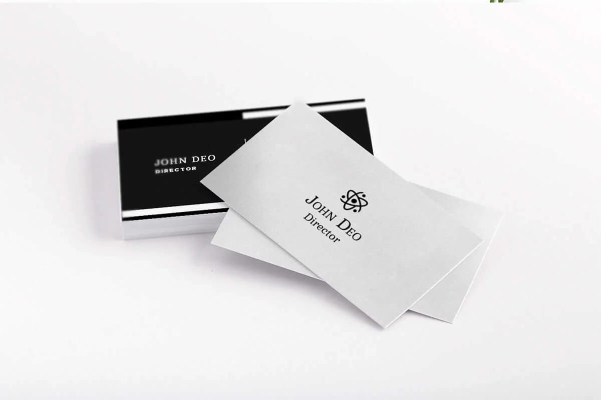 Black and White Creative Business Card Template Preview 4